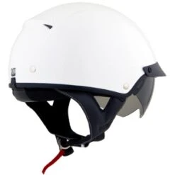 Scorpion EXO-C110 Solid White Open Face Helmet -Scootik Bike Shop EXO C110 White rear angle visor