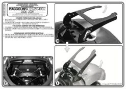 Givi SR134M Specific Rack For For Piaggio MP3 250 & 400 8 Givi SR134M Specific Rack For For Piaggio MP3 250 & 400 -Scootik Bike Shop GVSR134M fi 2