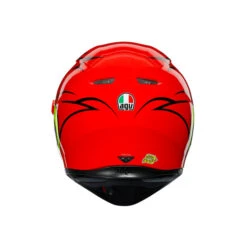 AGV K3 SV Birdy Helmet, Red/Yellow -Scootik Bike Shop agv k3 sv birdy helmet red yellow image3