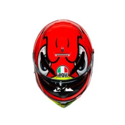 AGV K3 SV Birdy Helmet, Red/Yellow -Scootik Bike Shop agv k3 sv birdy helmet red yellow image4