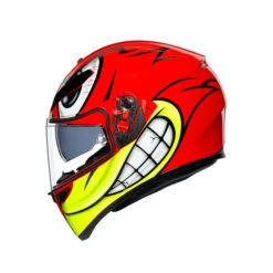 AGV K3 SV Birdy Helmet, Red/Yellow -Scootik Bike Shop agv k3 sv birdy helmet red yellow image5