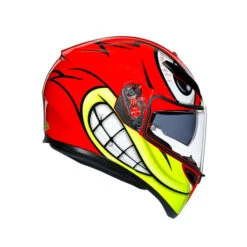 AGV K3 SV Birdy Helmet, Red/Yellow -Scootik Bike Shop agv k3 sv birdy helmet red yellow image6