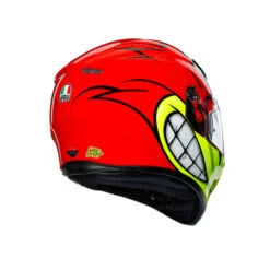 AGV K3 SV Birdy Helmet, Red/Yellow -Scootik Bike Shop agv k3 sv birdy helmet red yellow image7