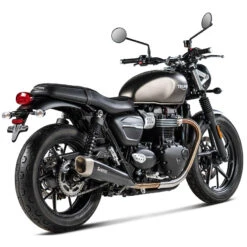 Akrapovic S-T9SO2-HCQTBL Slip-on Line Exhausts, Titanium For Street Twin 900 (2016-2020)