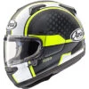 Arai Quantum-X Take Off Helmet, Fluorescent Yellow Frost