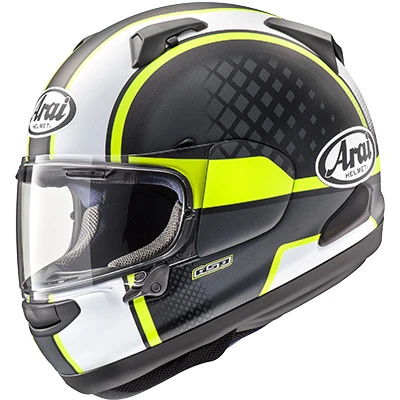 Arai Quantum-X Take Off Helmet, Fluorescent Yellow Frost 3 Arai Quantum-X Take Off Helmet, Fluorescent Yellow Frost