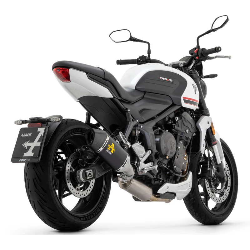 Arrow 71501VAN Veloce Full Exhaust, Aluminum Dark For Triumph Trident 660 (2021-) 3 Arrow 71501VAN Veloce Full Exhaust, Aluminum Dark For Triumph Trident 660 (2021-)