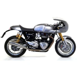 Arrow 71851PRI Pro-Racing Slip-on Exhausts, Stainless Steel For Triumph Thruxton 1200 / R (2016-) -Scootik Bike Shop arrow 71851pri pro racing slip on exhaust image3