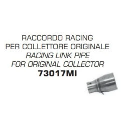 Arrow 73017MI Racing Link Pipe For Kawasaki Xciting 400i (2017-)