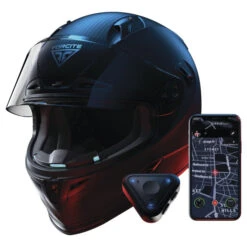 Forcite MK1S Carbon Smart Helmet, Matte Black -Scootik Bike Shop forcite mk1s carbon smart helmet matte black image5