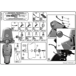 Givi A293A Windshield Fitting Kit For Fiddle II 50-125 '09-'10 -Scootik Bike Shop givi a293a windshield fittig kit fiddle2 50 125 2