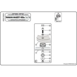 Givi E331M Top Box Adapter Plate Monolock For Yamaha Majesty 400 '04-up -Scootik Bike Shop givi e331m adapter plate majesty400 3