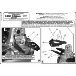 Givi SR115 Specific Rack For Burgman 250-400 '03-'06 -Scootik Bike Shop givi sr115 specific rack burgman an400 3