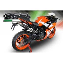 GPR KTM.80.DC Deeptone Carbon Slip-on Exhaust For KTM RC 125 (2017-) -Scootik Bike Shop gpr ktm 80 dc deeptone carbon slip on exhaust image3