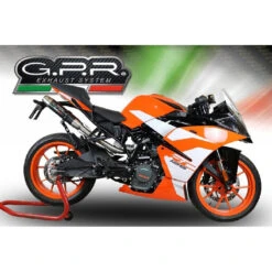 GPR KTM.80.DC Deeptone Carbon Slip-on Exhaust For KTM RC 125 (2017-) -Scootik Bike Shop gpr ktm 80 dc deeptone carbon slip on exhaust image4
