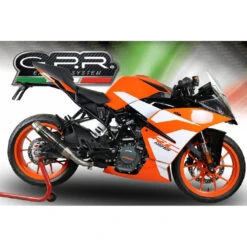 GPR KTM.81.DC Deeptone Carbon Slip-on Exhaust For KTM RC 125 (2017-) -Scootik Bike Shop gpr ktm 81 dc deeptone carbon slip on exhaust image3