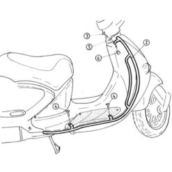 Hepco & Becker 501.833 00 02 Engine Guard For Aprilia Habana 50-125 / Custom / Mojito