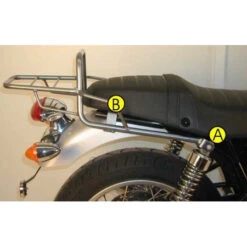 Hepco & Becker 650.789 Rear Rack, Chrome For Triumph Thruxton / Scrambler 900 2006-2016 7 Hepco & Becker 650.789 Rear Rack, Chrome For Triumph Thruxton / Scrambler 900 2006-2016 -Scootik Bike Shop hepco becker 650 789 rear rack thruxton scrambler image3