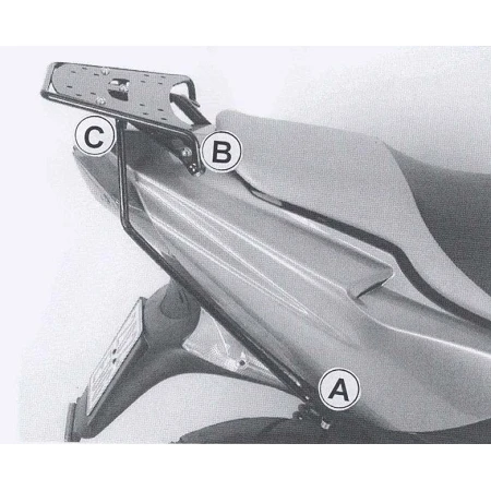 Hepco & Becker Rear Rack For Peugeot Speed Fight 2 50 AC / 100 X-Race 2 Hepco & Becker Rear Rack For Peugeot Speed Fight 2 50 AC / 100 X-Race