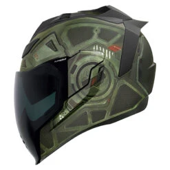 Icon Airflite Blockchain Helmet, Green
