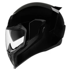 Icon Airflite Helmet, Gloss Black -Scootik Bike Shop icon airflite helmet gloss black image2