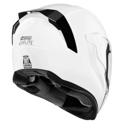 Icon Airflite Helmet, Gloss White -Scootik Bike Shop icon airflite helmet gloss white image3