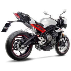 LeoVince 14289E LV One Evo Slip-on Exhaust, Carbon For Street Triple 765 '17-'22