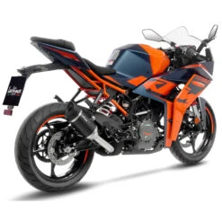 LeoVince 14418E LV Pro Slip-on Exhaust, Carbon Fiber For KTM RC125 / RC390 Duke '22-
