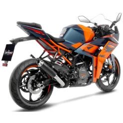 LeoVince 15501M GP Corsa Slip-on Exhaust, Matte Black For KTM RC 125/390 (2022-)