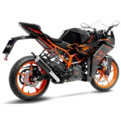 LeoVince 15501M GP Corsa Slip-on Exhaust, Matte Black For KTM RC 125/390 (2022-) -Scootik Bike Shop leovince 15501m gp corsa slip on exhaust black image4