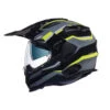 Nexx X.Wed 2 X-Patrol Helmet, Black / Titanium / Neon Yellow