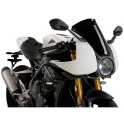 Puig 21262W R-Racer Windshield For Triumph Speed Triple 1200 RR (2021-) -Scootik Bike Shop puig 21262w r racer windshield image11