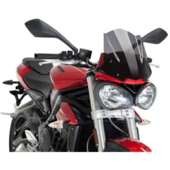 Puig 9999 Naked New Generation Sport Windshield Triumph Street Triple S (2017-) 9 Puig 9999 Naked New Generation Sport Windshield Triumph Street Triple S (2017-) -Scootik Bike Shop puig 9999 naked new sport windshield image3