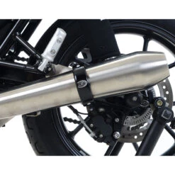 R&G EP0028BK Exhaust Protector For Triumph Street Twin (2016-current) -Scootik Bike Shop rg ep0028bk exhaust protector image3