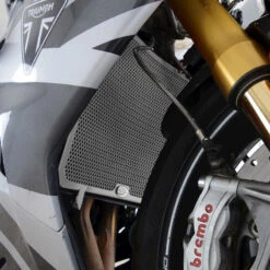 R&G RAD0261TI Radiator Guard, Titanium For Triumph Daytona Moto2 765 (2020-)