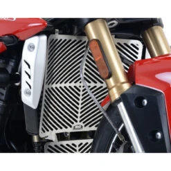 R&G SRG0045SS Stainless Steel Radiator Guard Triumph Speed Triple R / S / RS (2016-) -Scootik Bike Shop rg srg0045ss stainless steel radiator guard image2