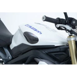 R&G TS0017C Carbon Kevlar Tank Sliders Triumph Daytona 675, & Street Triple R, S & RS 765 (2018-) -Scootik Bike Shop rg ts0017c carbon kevlar tank sliders image5