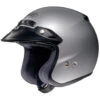 Shoei RJ-Platinum R Open Face Helmet Light Silver 1 Shoei RJ-Platinum R Open Face Helmet Light Silver -Scootik Bike Shop rjr silver