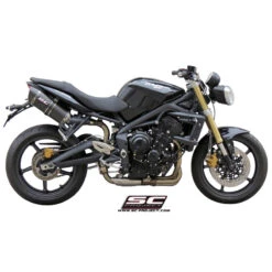 SC-Project T02-12C Oval High Mount Exhaust For Triumph Street Triple / R (2007-2012) -Scootik Bike Shop sc project t02 12c oval high mount exhaust image5