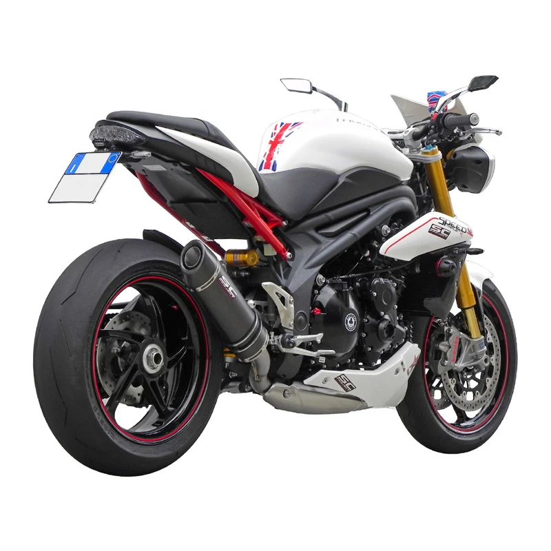 SC-Project T05-L01C Oval Low Mount Slip-on Exhaust, Carbon Triumph Speed Triple '11-'15 4 SC-Project T05-L01C Oval Low Mount Slip-on Exhaust, Carbon Triumph Speed Triple '11-'15 - Image 2