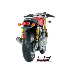 SC-Project T11-D37A70S Dual Conic 70s Style Exhaust For Triumph Thruxton 1200 / R (2016-) -Scootik Bike Shop sc project t11 d37a70sal conic 70s style exhaust image4