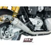 SC-Project T11-D37A Dual Conic Exhaust For Triumph Thruxton 1200 / R (2016-) -Scootik Bike Shop sc project t11 d37aal conic exhaust