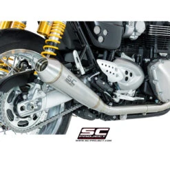 SC-Project T11-D37A Dual Conic Exhaust For Triumph Thruxton 1200 / R (2016-)