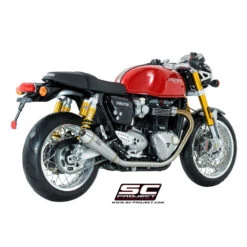 SC-Project T11-D37A Dual Conic Exhaust For Triumph Thruxton 1200 / R (2016-) -Scootik Bike Shop sc project t11 d37aal conic exhaust image4