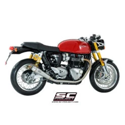 SC-Project T11-D37A Dual Conic Exhaust For Triumph Thruxton 1200 / R (2016-) -Scootik Bike Shop sc project t11 d37aal conic exhaust image5