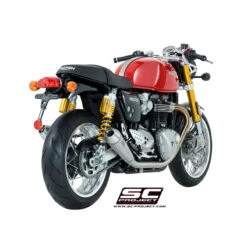 SC-Project T11-D37A Dual Conic Exhaust For Triumph Thruxton 1200 / R (2016-) -Scootik Bike Shop sc project t11 d37aal conic exhaust image6