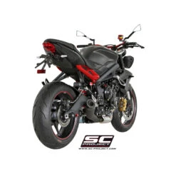 SC-Project T13-21MB Conic Matte Black Exhaust Triumph Street Triple / R / RX (2013-2016) -Scootik Bike Shop sc project t13 21mb conic matte black exhaust image3