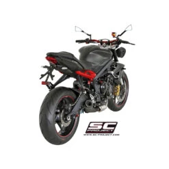 SC-Project T13-21MB Conic Matte Black Exhaust Triumph Street Triple / R / RX (2013-2016) -Scootik Bike Shop sc project t13 21mb conic matte black exhaust image4