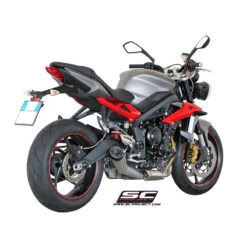 SC-Project T13-21MG Conic Matte Gray Exhaust Triumph Street Triple / R / RX (2013-2016) -Scootik Bike Shop sc project t13 21mg conic matte gray exhaust image3