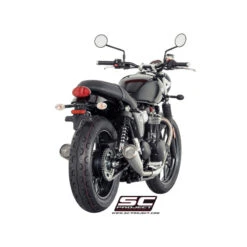 SC-Project T14-D37A70S Dual Conic 70s Style Exhaust For Triumph Street Twin (2016-) -Scootik Bike Shop sc project t14 d37a70sal conic 70s style exhaust image7